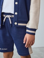Baker by Ted Baker Navy Varsity Jacket T-Shirt and Shorts Set - Image 8 of 17