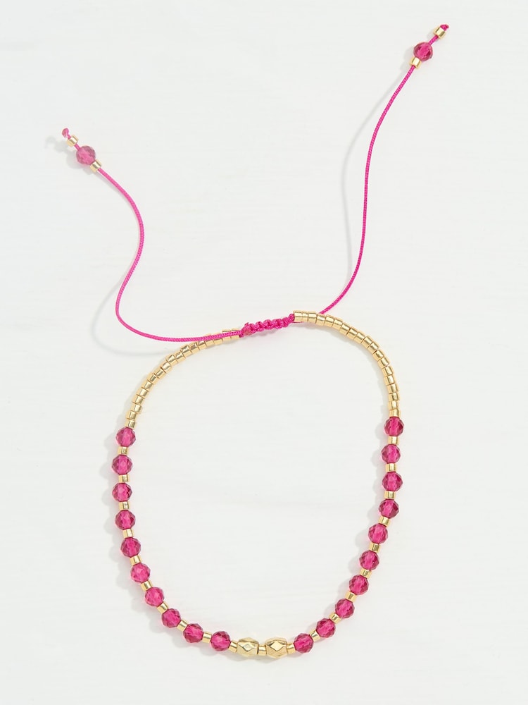 FatFace Pink Bead Bracelet - Image 1 of 2