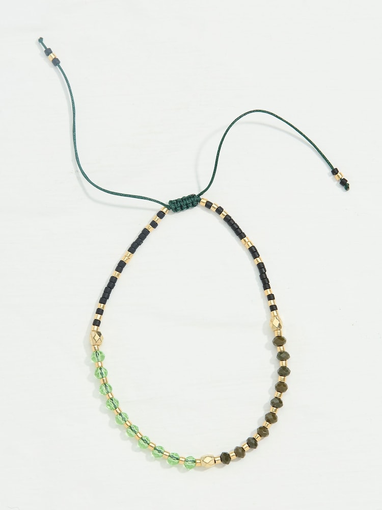 FatFace Green Bead Bracelet - Image 1 of 2