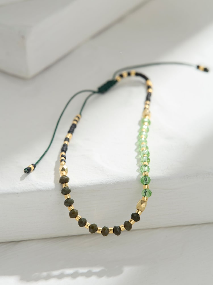 FatFace Green Bead Bracelet - Image 2 of 2