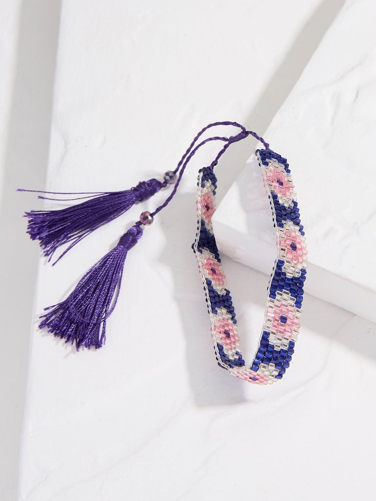 FatFace Purple Woven Bracelet - Image 2 of 2