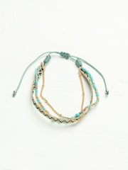 FatFace Teal Blue Woven Bracelet - Image 1 of 2