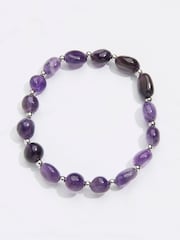 FatFace Purple Amethyst Gemstone Stretch Bracelet - Image 1 of 2