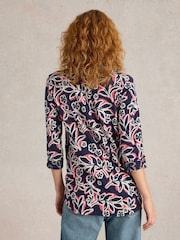 White Stuff Blue Annie Longline 100% Cotton Shirt - Image 2 of 6
