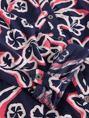 White Stuff Blue Annie Longline 100% Cotton Shirt - Image 6 of 6