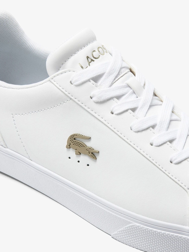 Lacoste Lerond Pro Leather White Trainers - Image 6 of 6