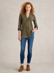 White Stuff Blue Annie Longline 100% Cotton Shirt - Image 1 of 6