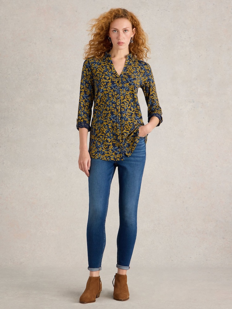 White Stuff Blue Annie Longline 100% Cotton Shirt - Image 1 of 6 White Stuff Blue Annie Longline 100% Cotton Shirt - Image 1 of 6