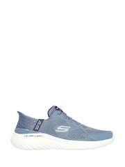 Skechers Blue Chrome Wide Fit Slip Ins Bounder 2.0 Emerged Trainers - Image 1 of 5