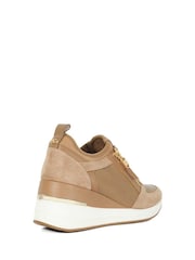 Dune London Brown Standard Fit Eiline 2 Side Zip Wedge Trainers - Image 4 of 6