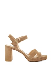Dune London Brown Manifesting Mini Platform Sandals - Image 3 of 7