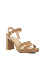 Dune London Brown Manifesting Mini Platform Sandals - Image 4 of 7