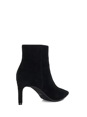 Dune London Black Wide Fit Obsessively Mid Set Back Point Heeled Ankle Boots - Image 4 of 6