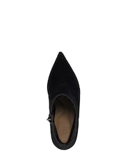 Dune London Black Wide Fit Obsessively Mid Set Back Point Heeled Ankle Boots - Image 5 of 6