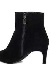 Dune London Black Wide Fit Obsessively Mid Set Back Point Heeled Ankle Boots - Image 6 of 6