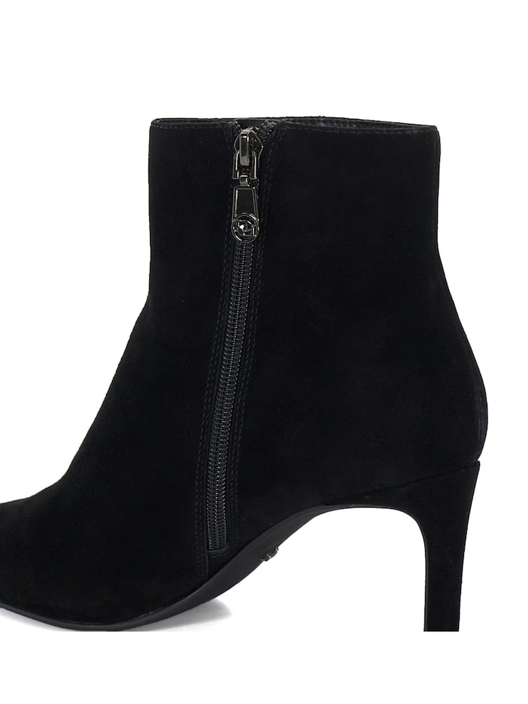 Dune London Black Wide Fit Obsessively Mid Set Back Point Heeled Ankle Boots - Image 6 of 6