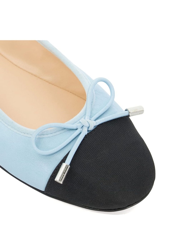 Blau - Dune London Highest Flexible Sole Contrast Leather Ballerina Flats - Bild 6 von 6 Blau - Dune London Highest Flexible Sole Contrast Leather Ballerina Flats - Bild 6 von 6