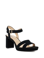 Dune London Black Manifesting Mini Platform Sandals - Image 1 of 6