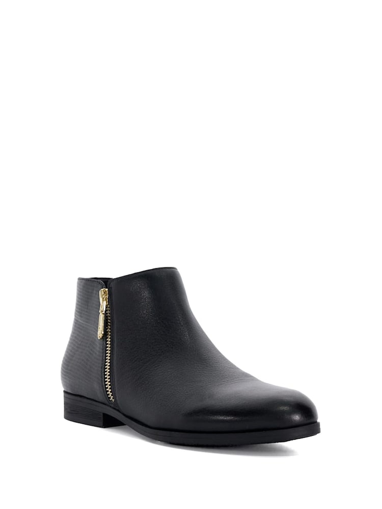 Dune London Black Standard Fit Pandias Low Heel Boots - Image 1 of 5