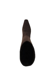 Dune London Brown Slink Angle Mid Heel Knee High Boots - Image 4 of 5