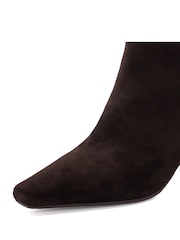 Dune London Brown Slink Angle Mid Heel Knee High Boots - Image 5 of 5