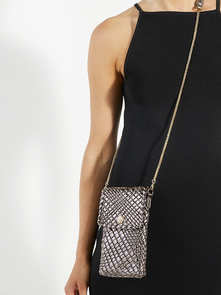 Natural - Dune London Saff Woven Phone Cross-Body Bag - Imagen 1 de 5