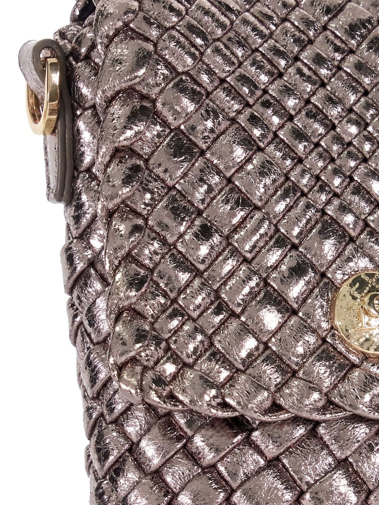 Dune London Natural Saff Woven Phone Cross-Body Bag - Image 4 of 5