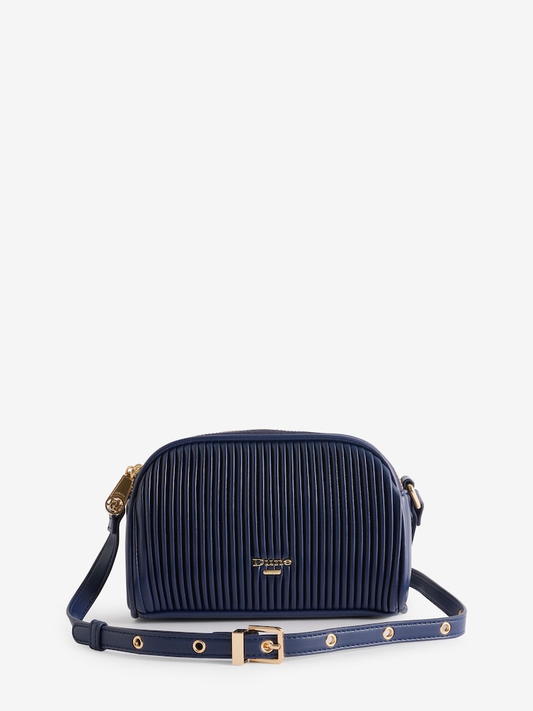 Dune London Blue Detail Pleat Cross-Body Mini Bag - Image 2 of 8