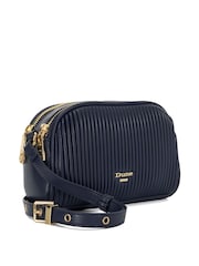 Dune London Blue Detail Pleat Cross-Body Mini Bag - Image 3 of 8