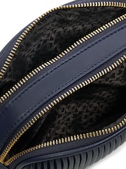 Dune London Blue Detail Pleat Cross-Body Mini Bag - Image 8 of 8