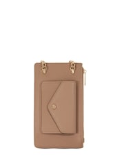 Dune London Brown Samely Debossed Logo Phone Cross-Body Bag - Image 3 of 7