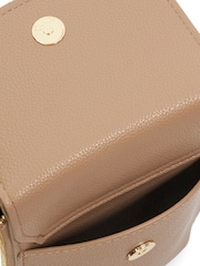 Dune London Brown Samely Debossed Logo Phone Cross-Body Bag - Image 6 of 7