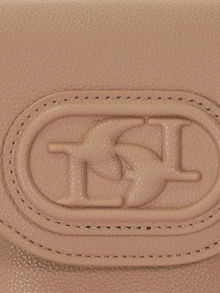Dune London Brown Samely Debossed Logo Phone Cross-Body Bag - Image 7 of 7