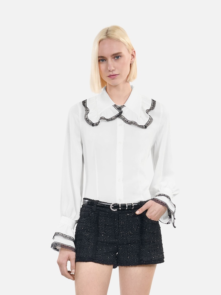 The Kooples White Scallop Collar Blouse - Image 1 of 7