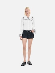The Kooples White Scallop Collar Blouse - Image 5 of 7
