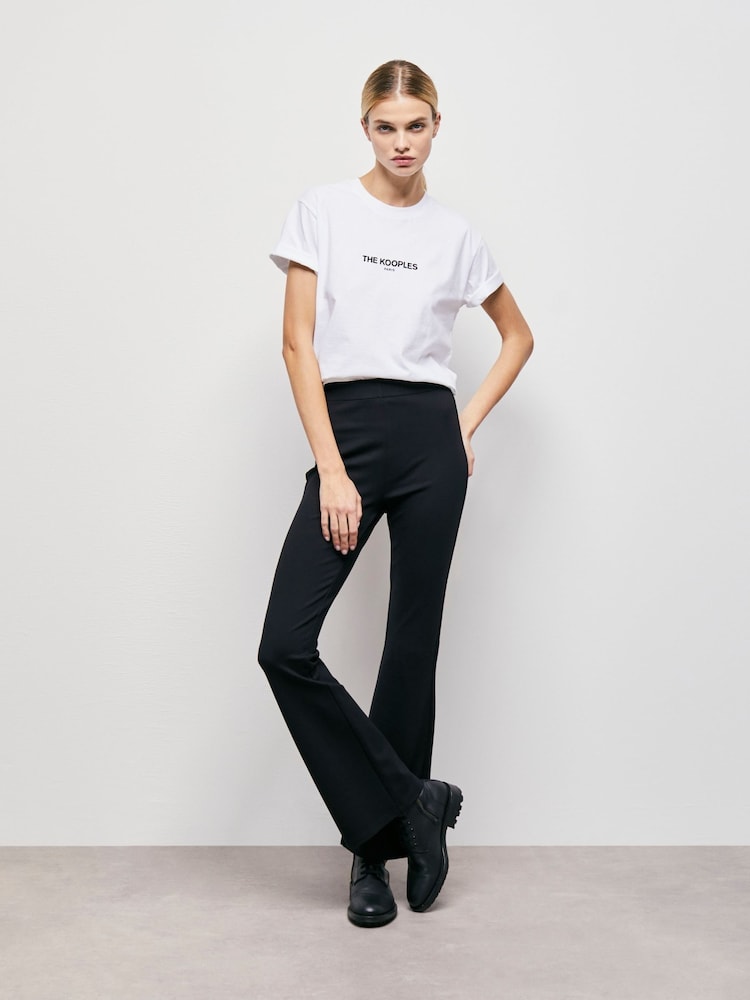The Kooples White Logo Graphic 100% Cotton T-Shirt - Image 4 of 7