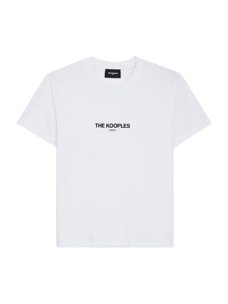 The Kooples White Logo Graphic 100% Cotton T-Shirt - Image 6 of 7