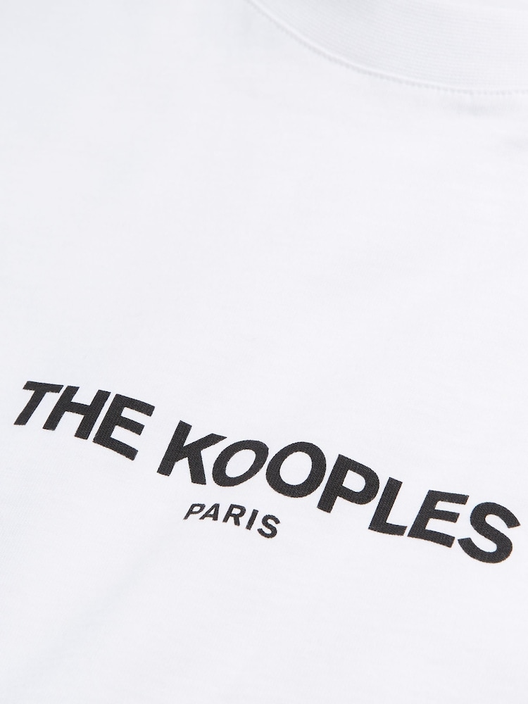 The Kooples White Logo Graphic 100% Cotton T-Shirt - Image 7 of 7