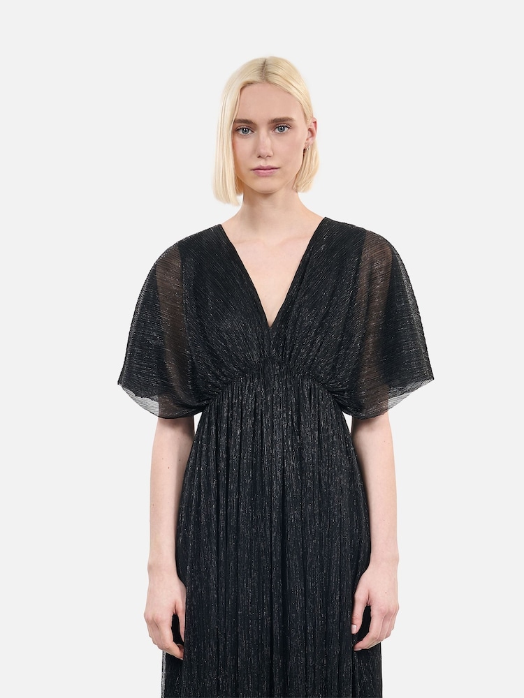 The Kooples Black Sheer Lace Midi Dress - Image 1 of 7