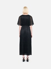 The Kooples Black Sheer Lace Midi Dress - Image 2 of 7