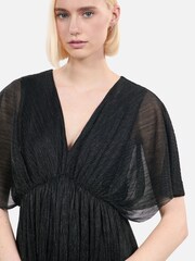 The Kooples Black Sheer Lace Midi Dress - Image 3 of 7