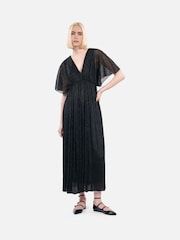 The Kooples Black Sheer Lace Midi Dress - Image 5 of 7
