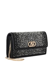 Dune London Black Chrome Sapphire Branded Cross-Body Bag - Image 3 of 6