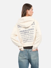 The Kooples Cream 100% Cotton Eagle Print Hoodie - Image 2 of 8
