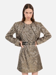 The Kooples Gold Crop Jacket - Image 1 of 5