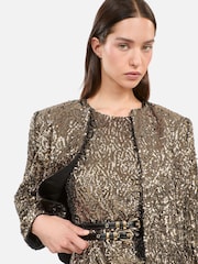 The Kooples Gold Crop Jacket - Image 5 of 5
