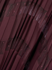 The Kooples Red Sheer Pleated Maxi Dress - Image 7 of 7