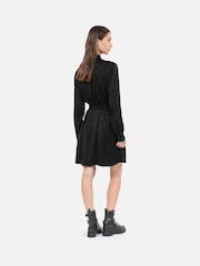 The Kooples Black Neck Tie Mini Shirt Dress - Image 2 of 5