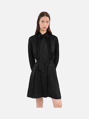 The Kooples Black Neck Tie Mini Shirt Dress - Image 4 of 5