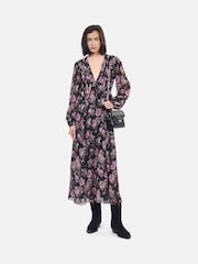 The Kooples Black Floral Maxi Dress - Image 5 of 5